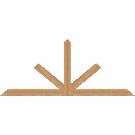 Ekena Millwork Saratoga Timber Gable Bracket, Western Red Cedar, 72"W x 30"H x 3 1/2"D x 3 1/2"F, 10/12 Pitch GBW072X30X0404SAR00SWR